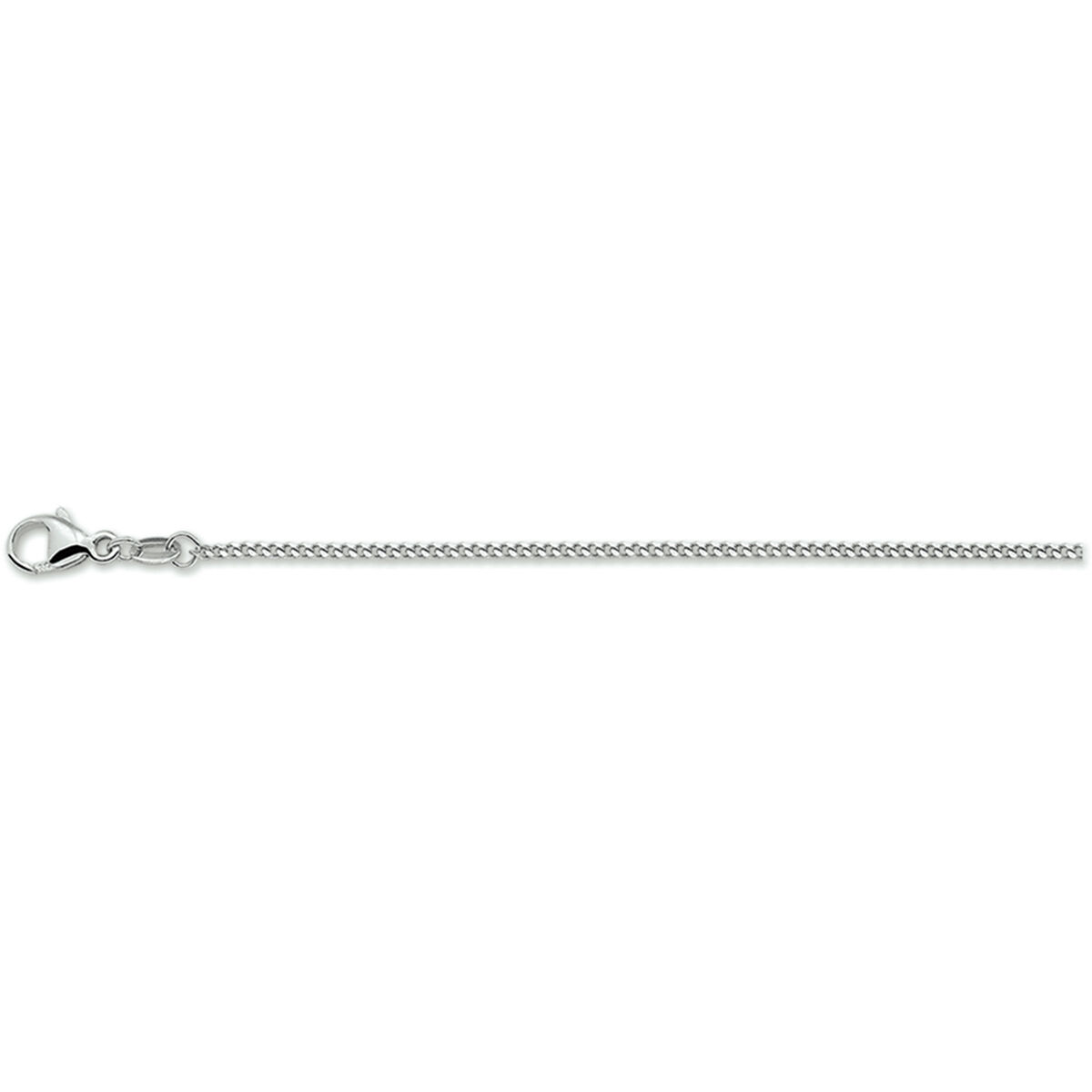 Zilver collier gourmette 4 zijdes geslepen 1,4 mm 50cm