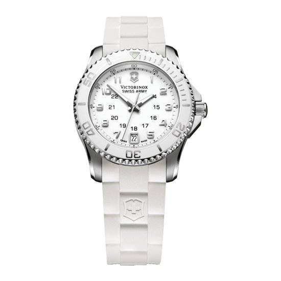 Uurwerk Victorinox Swiss Army witte kunststofband 