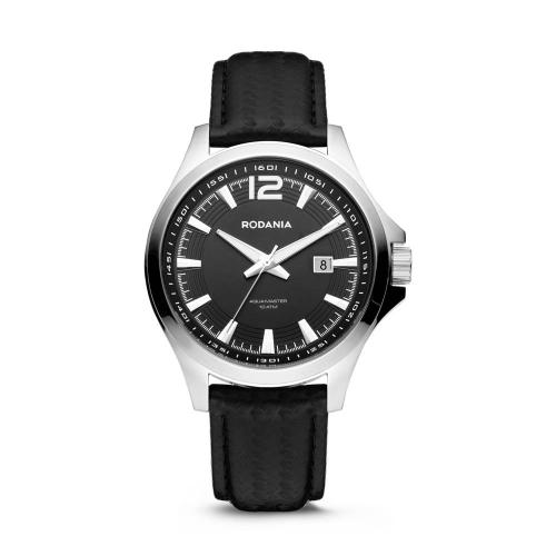 Rodania Aquamaster staal lederen band 10 atm