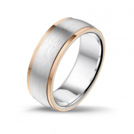 Ring zilver met ros&eacute; randje