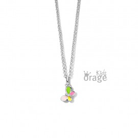 Ketting met hanger vlinder multi color
