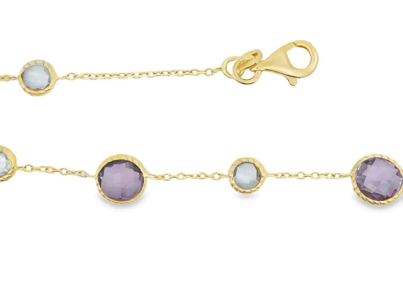 Gouden armband amethist met topaas