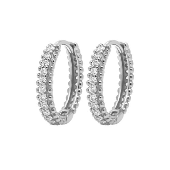 Karma Jewelry zilveren oorringen IVY Dotty Zirconia