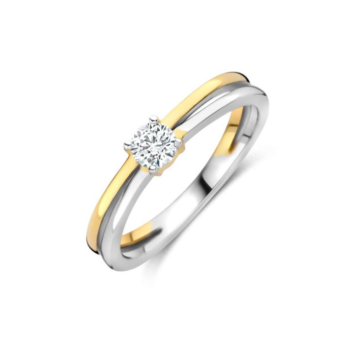Ring in bi-color zilver verguld van het merk Silver Rose 