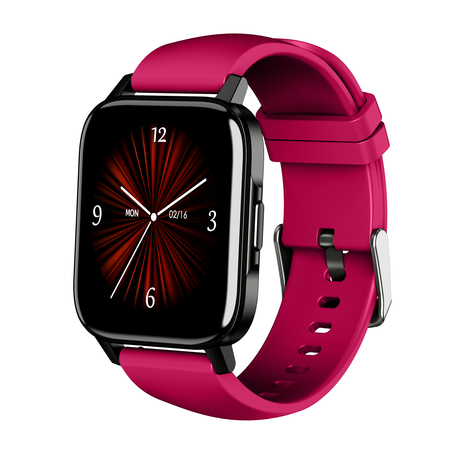 SMARTY2.0 SW078C Smartwatch Siliconen 44mm Dit Smarty Smartwatch horloge met nr: SW078C is een stap in de toekomst. De zwarte kast is gemaakt van metaal met een gehard glas. Aan de kast zit een donkeroze siliconen band met een gespsluiting. Het horloge heeft een afmeting van 44 x 38mm en is spatwaterdicht. Deze smartwatch is sportief, stijlvol, maar zeker gebruiksvriendelijk. Om door apps, berichten en tekst te bladeren hoeft je alleen maar op het glas te tikken of de knop te gebruiken. Merk: SMARTY2.0 Smartwatches verbinden je met de wereld. SMARTY2.0 biedt een brede keuze aan vormen en functionaliteiten. Een ronde of rechthoekige smartwatch? Eentje voor de smalle pols? Een ladies watch of een kids watch? SMARTY2.0 heeft het allemaal. De keuze qua functionaliteiten is onuitputtelijk: bluetooth bellen, stappenteller, hartslag- en bloeddrukmeter, meerdere verschillende sporttrackers, menstruatie en ovulatie herinneringen, ingebouwde GPS, vind mijn smartphone en heel veel meer. Maak je eigen keuze. Iedere SMARTY werkt zowel met iOS als met Android en is moeiteloos via een QR-code te koppelen met iedere mobiele telefoon. Misschien wel d&eacute; makkelijkste smartwatch voor iedereen. SMARTY2.0 staat voor hoge kwaliteit in een betaalbaar prijssegment: &euro; 79 - &euro; 199. Highlights: - Geschikt voor Android en iOS - De Smartwatch heeft Bluetooth call - Hoge batterij efficientie - 24 uur hartritme meting - Bevat smart music - Door de verschillende meters en tellers is het mogelijk om onder andere de hartslag, stappen, snelheid, slaap, luchtdruk, stress, hoogte- en diepte te meten - D.m.v. de ingebouwde GPS, is het mogelijk om offline te navigeren en achteraf je route terug te kijken (zonder dat de telefoon in de buurt is) - Stof,- Waterdichtheid: IP68