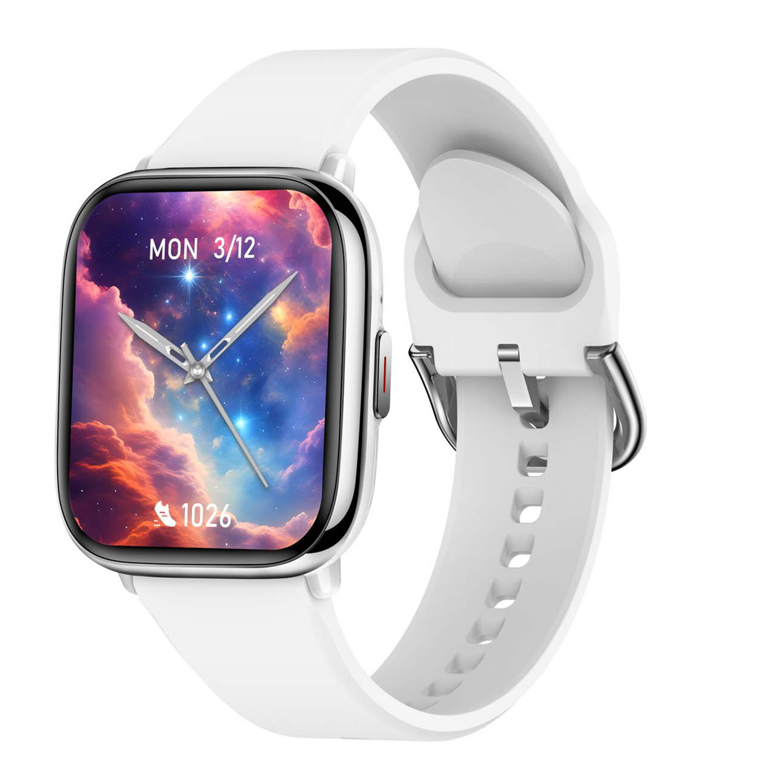 SMARTY2.0 SW081B Smartwatch Alloy Staal 40x35mm
Dit Smarty Smartwatch horloge met nr: SW081B is een stap in de toekomst. De zilverkleurige kast is gemaakt van metaal met een gehard glas. Aan de kast zit een witte siliconen band met een vouwsluiting. Het rechthoekige horloge heeft een afmeting van 40x35mm en is spatwaterdicht. Een mooi tussenmaatje voor alle polsen geschikt. Deze smartwatch is sportief, stijlvol, maar zeker gebruiksvriendelijk. Om door apps, berichten en tekst te bladeren hoeft je alleen maar op het glas te tikken of de knop te gebruiken. 

Merk:
SMARTY2.0
Smartwatches verbinden je met de wereld. 
SMARTY2.0 biedt een brede keuze aan vormen en functionaliteiten. Een ronde of rechthoekige smartwatch? Eentje voor de smalle pols? Een ladies watch of een kids watch?  SMARTY2.0 heeft het allemaal.
De keuze qua functionaliteiten is onuitputtelijk: bluetooth bellen, stappenteller, hartslag- en bloeddrukmeter,  meerdere verschillende sporttrackers, menstruatie en ovulatie herinneringen, ingebouwde GPS, vind mijn smartphone en heel veel meer. Maak je eigen keuze.
Iedere SMARTY werkt zowel met iOS als met Android en is moeiteloos via een QR-code te koppelen met iedere mobiele telefoon. Misschien wel d&eacute; makkelijkste smartwatch voor iedereen.
SMARTY2.0 staat voor hoge kwaliteit in een betaalbaar prijssegment: &euro; 79 - &euro; 199.

Highlights:
- Geschikt voor Android en iOS  
- De Smartwatch heeft Bluetooth call 
- Hoge batterij efficientie
- 24 uur hartritme meting
- Bevat smart music 
- Door de verschillende meters en tellers is het mogelijk om onder andere de hartslag, stappen, snelheid, slaap, luchtdruk, stress, hoogte- en diepte te meten
- D.m.v. de ingebouwde GPS, is het mogelijk om offline te navigeren en achteraf je route terug te kijken (zonder dat de telefoon in de buurt is)
- Stof,- Waterdichtheid: IP68