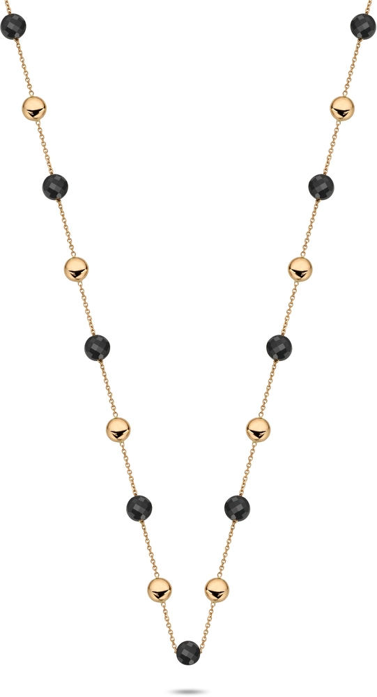 Details van het Juweel
Merk	Monzario
Model	1196C
Lengte	45 cm
Steensoort	Onyx
Afwerking	Glanzend
Schakeltype	Anker rond
Materiaal	Ros&eacute;goud - 1Ste Afbeelding van geelgoud