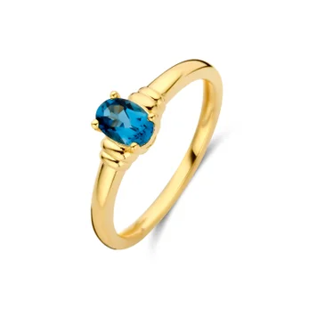 Ring met London blue topaas in maat 17