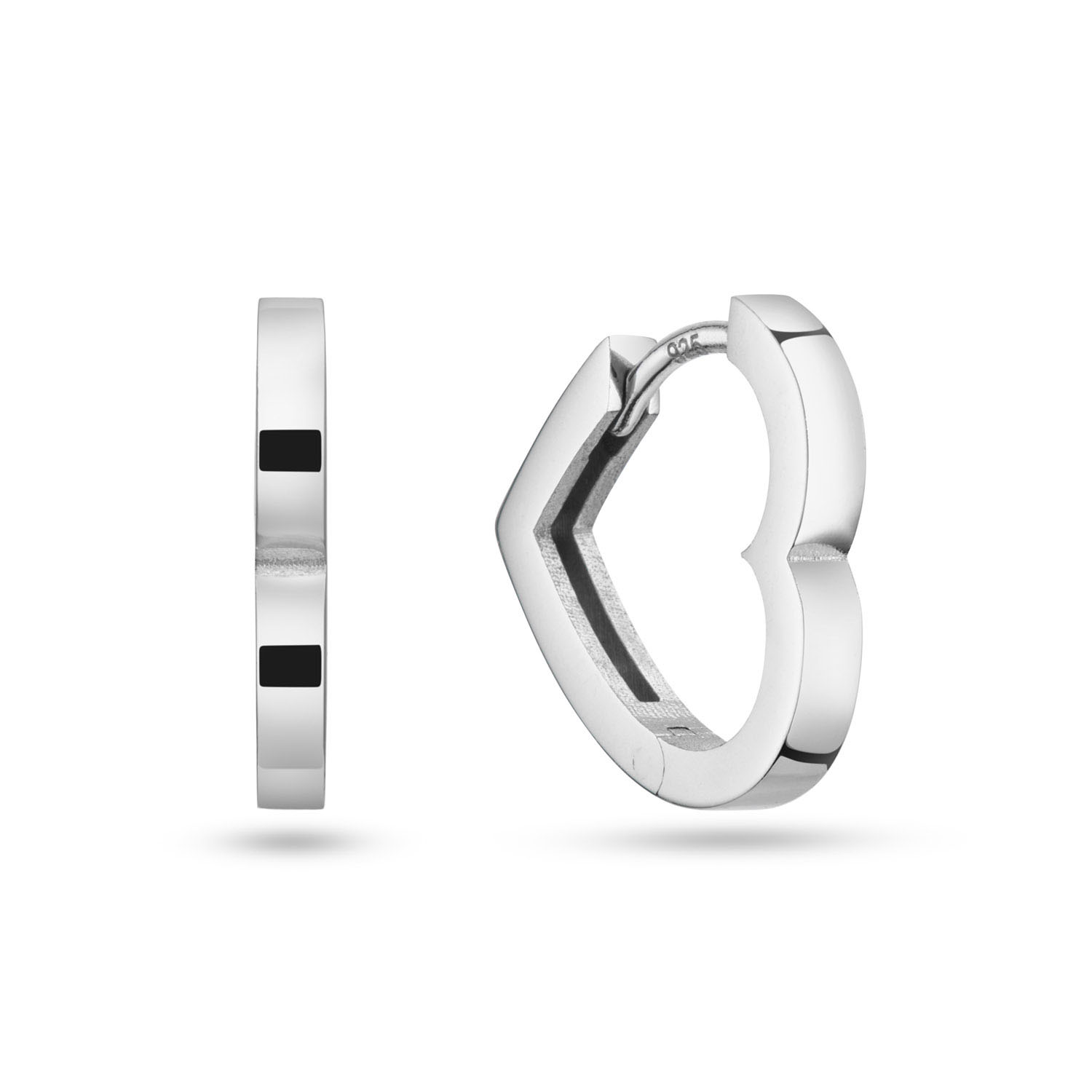 Dit zijn damesoorsieraden van het merk GLOW uit de serie Premium Hoops Silver