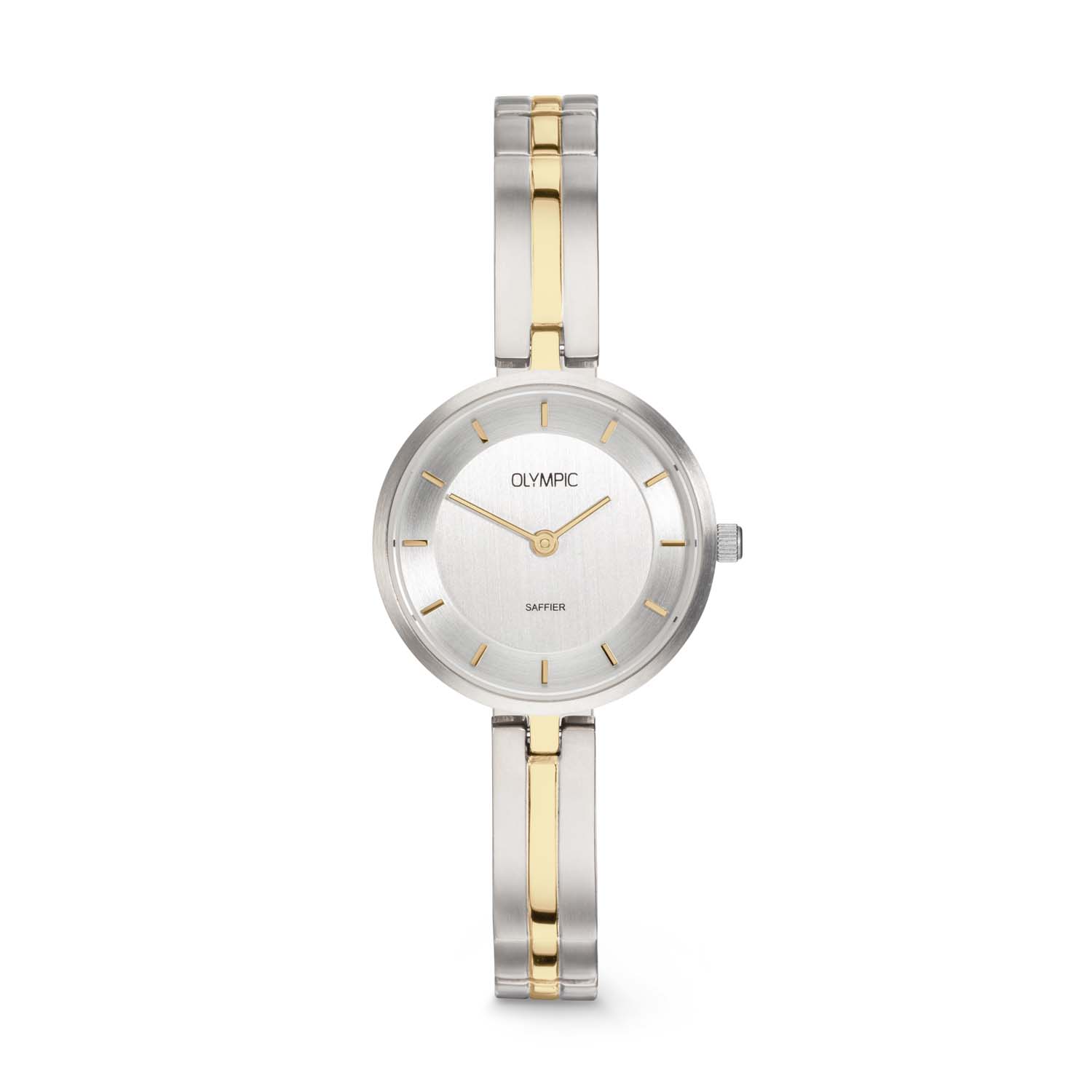 Olympic OL1DTT003B Titanium Horloge Dames Bocolor 26mm 
Dit unieke Olympic horloge met artikelnummer: OL1DTT003B is een classic dameshorloge. Het horloge heeft een ronde titanium kast met een zilverkleurige bewerkte wijzerplaat met streepjes als uursaanduiding en fijne strakke wijzers. Aan de kast zit een mat glanzende bicolor titanium schakelband met kliksluiting. Het horloge heeft een saffierglas, een doorsnee van 26mm en is 3ATM.

Het merk:
Het Nederlandse horlogemerk Olympic levert stoere chronografen, slimline series, digitale uurwerken en elegante dameshorloges. De prijs-kwaliteitverhouding staat bij Olympic hoog in het vaandel met prijzen die uiteenlopen van &euro; 34,95 tot en met &euro; 159,00.

100% Nederlands ontwerp, waterdicht en standaard 3 jaar fabrieksgarantie.

Specificaties:
- Ronde kast &Oslash; 26mm
- Titanium horlogekast
- Zilverkleurige wijzerplaat
- Titanium schakelband
- 3ATM 
- Standaard 3 jaar fabrieksgarantie
- Saffierglas