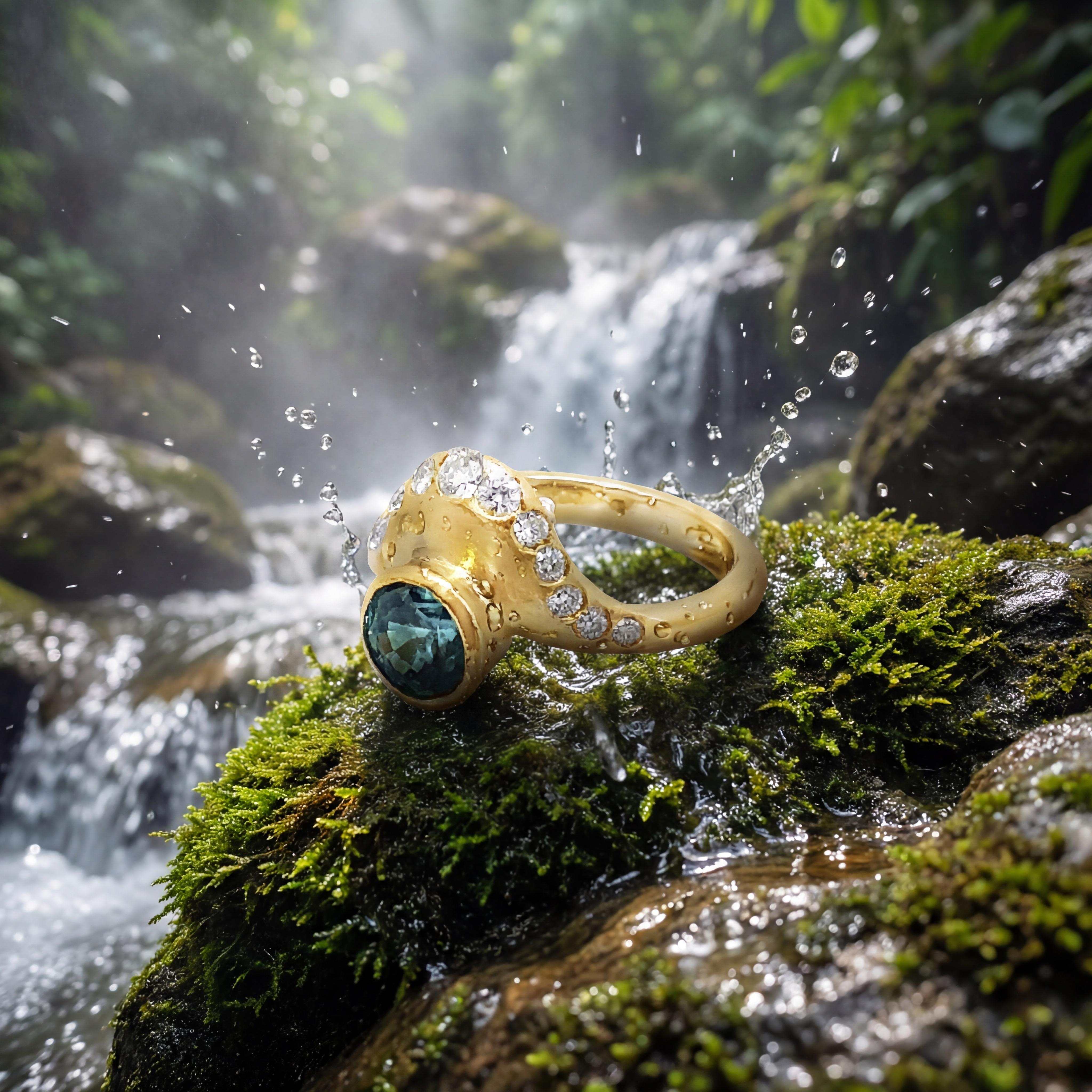 Dieser zarte Wellenring mit einer verlaufenden Brillantlinie und einem blauen Starlith Zirkon ist ein Unikat, gefertigt in GG750 im KISSNER Meisteratelier nach dem Design von Carsten Kissner. Die Größe 55 kann problemlos angepasst werden. Tragen Sie den Ring allein für einen dezenten Look oder kombinieren Sie ihn mit anderen Schmuckstücken für einen individuellen Stil.