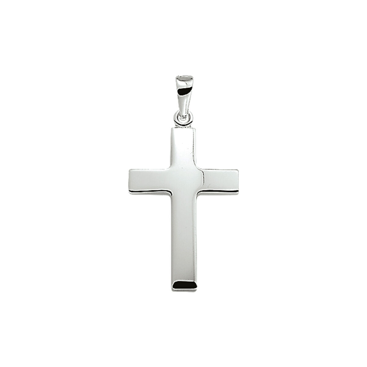 Deze kruis hanger is vervaardigd uit 925 zilver en heeft een totale hoogte van 27mm