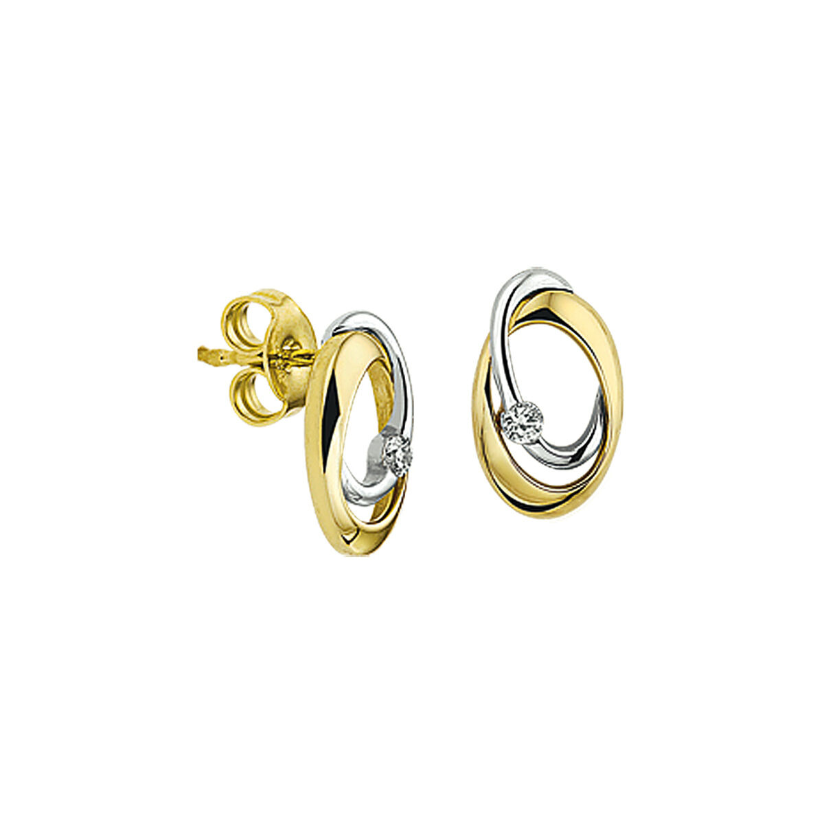 14krt gouden oorsieraden met zirkonia