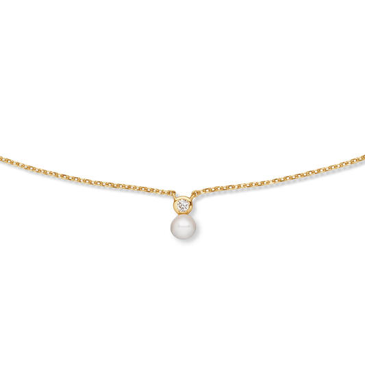 De goud collier met parel, modelnummer 202.0313.00, straalt elegantie uit. Deze opvallende ketting voegt verfijning toe aan elke outfit. Ideaal om zowel casual als tijdens speciale gelegenheden te dragen, accentueert het je halslijn op een subtiele manier. Combineer het met andere juwelen voor een compleet en stijlvol ensemble. Perfect voor de moderne vrouw.