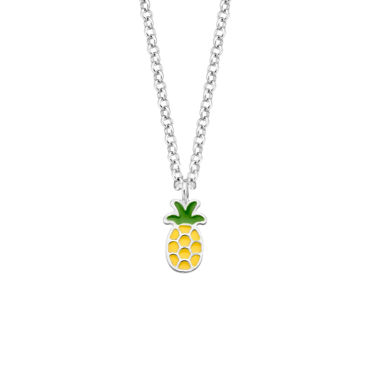 Ketting zilver met ananas