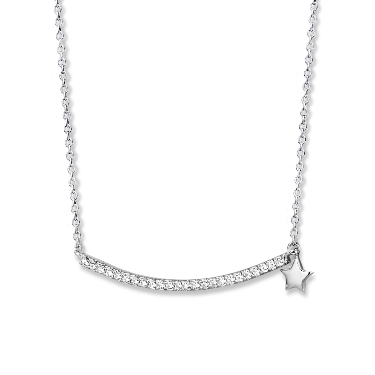 Ketting Naiomy zilver met cubic zirconia