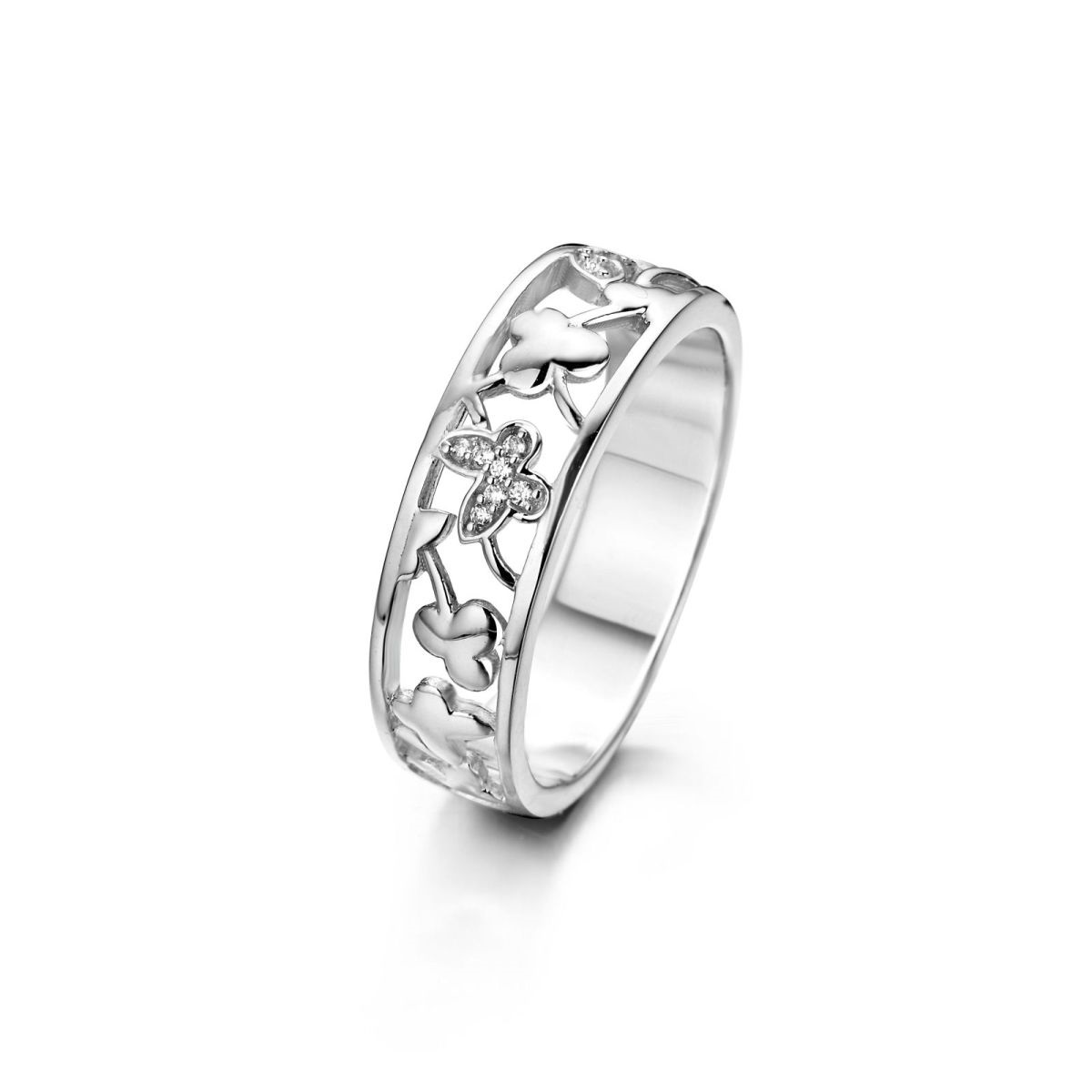 Ring Naiomy zilver met zirconia
