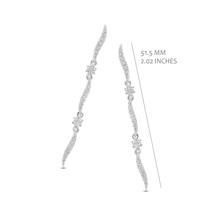 Slingeroorringen zilver met zirconia