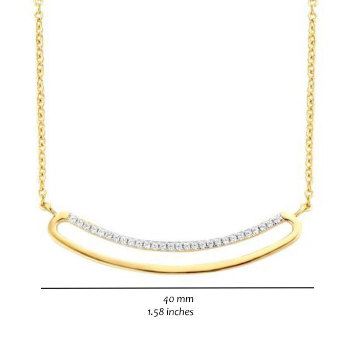 Ketting met fantasie geelkleurig met zirconia