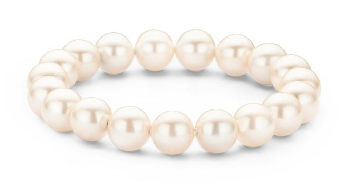 Armband met namaakparels 19cm