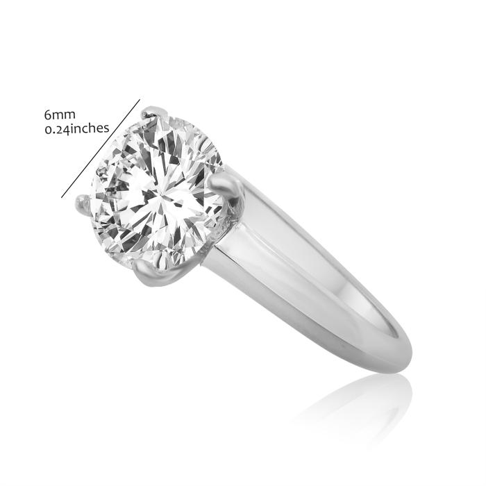 Solitair zilver met zirconium