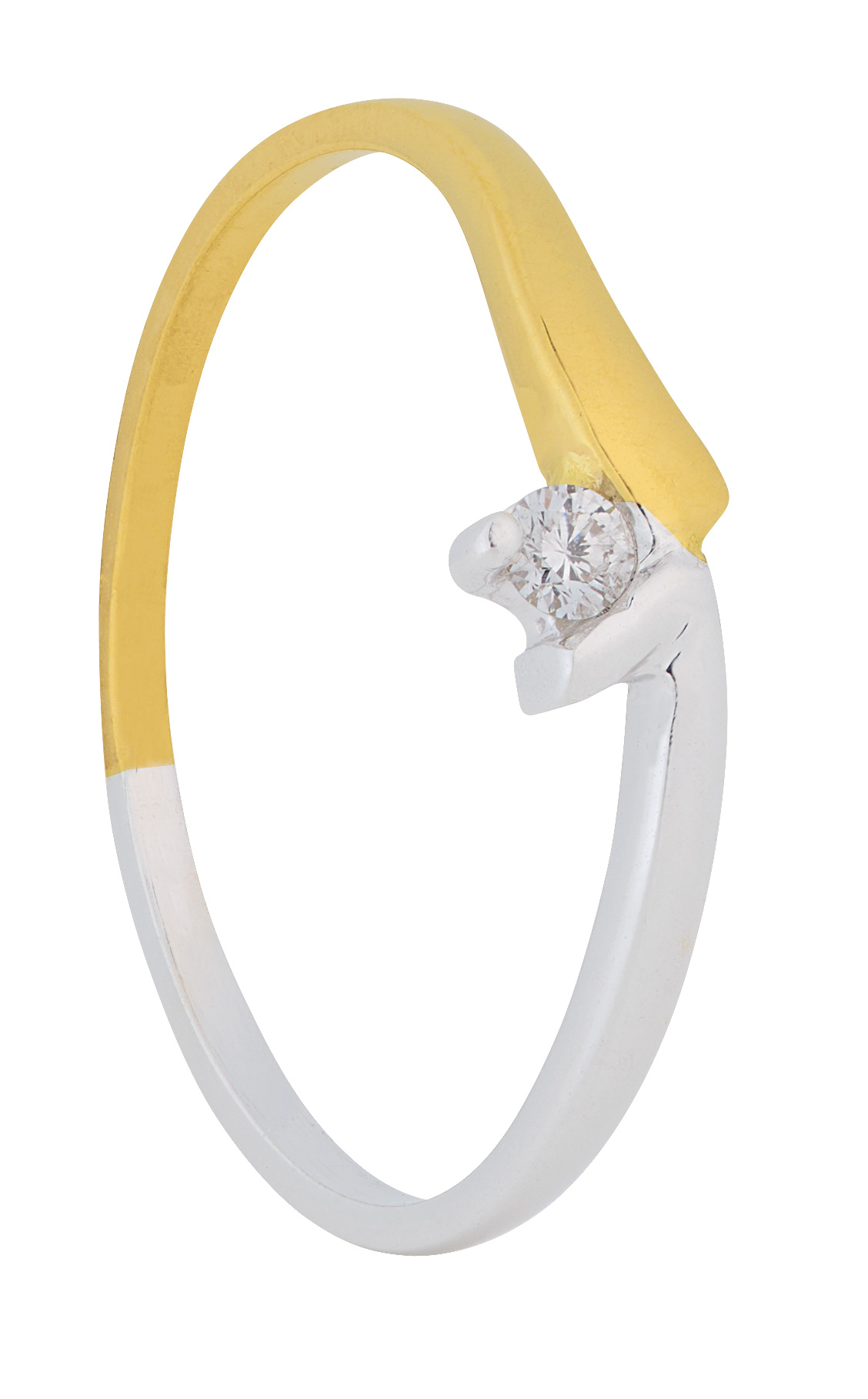 Deze verfijnde bicolour ring combineert de warme glans van geelgoud met het frisse, moderne karakter van witgoud.
In het midden schittert een briljant geslepen diamant van 0.05 karaat, zorgvuldig geselecteerd in de kwaliteit G&ndash;SI voor een heldere, stijlvolle sparkle.

De twee goudtinten vloeien moeiteloos samen tot een elegant en eigentijds ontwerp dat perfect is voor dagelijks gebruik, maar ook bijzonder genoeg voor speciale momenten.
Een prachtige keuze voor wie houdt van subtiele luxe en verfijnde details.