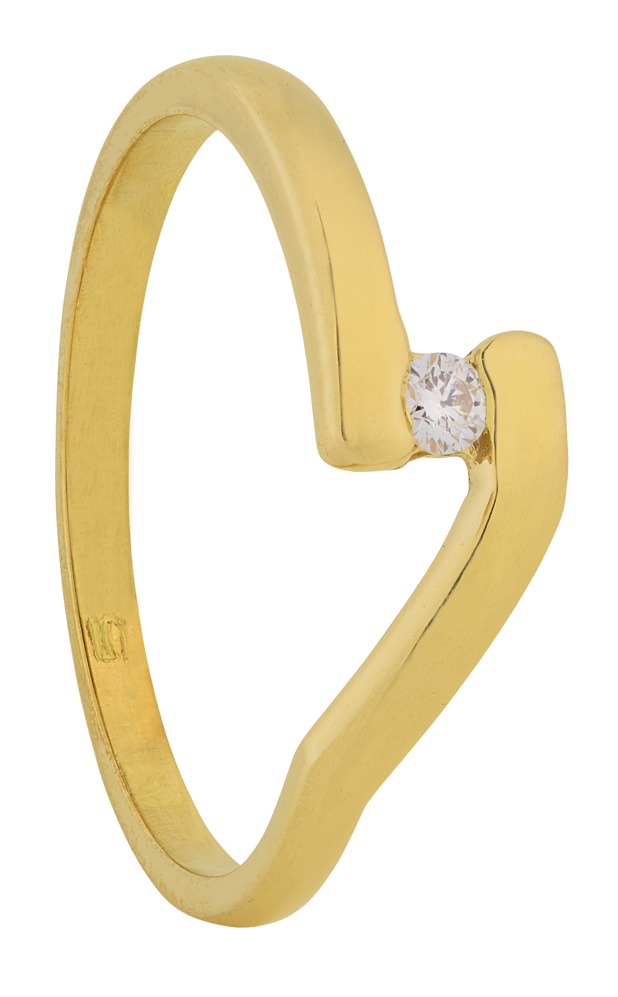 Deze prachtige geelgouden ring is afgewerkt met een briljant geslepen diamant van 0.05 karaat.
De diamant heeft een mooie G-kleur en een heldere SI-zuiverheid, waardoor hij een stijlvolle sparkle geeft zonder overdreven opvallend te zijn.
Het tijdloze ontwerp maakt deze ring perfect voor dagelijks dragen, maar ook passend bij speciale momenten zoals een jubileum, verloving of als symbolisch cadeautje.