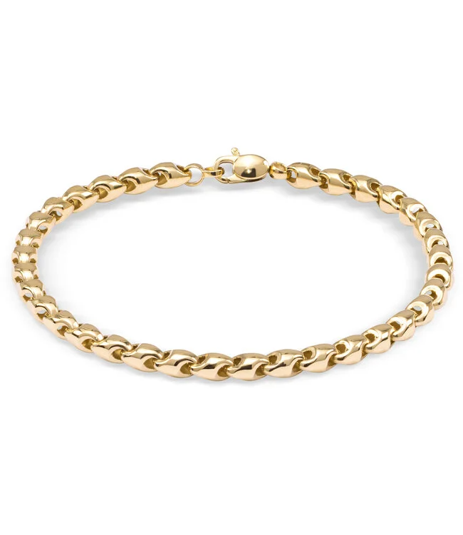 Geel gouden armband 19cm