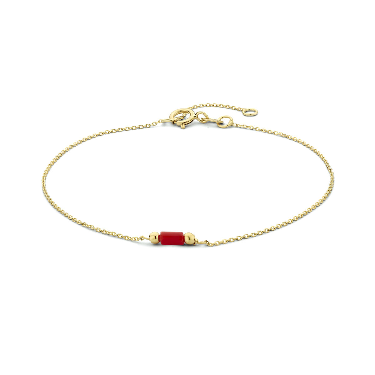 De 14k gouden armband koraal, modelnummer 4023814, is een elegante en verfijnde toevoeging voor uw sieradencollectie. Als een prachtig JUWEEL en specifiek een ARMBAND, biedt het een tijdloze uitstraling. Draag deze armband subtiel solo of combineer het met andere juwelen voor een gelaagde en modieuze look. Perfect voor elke gelegenheid.