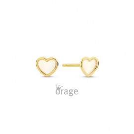 K2959 Oorringen hartje 9kt geel goud (V/16)