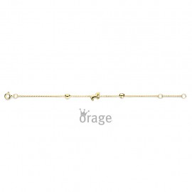 K2954 Armband hart paard 9kt geel goud (V/16)