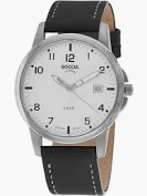 Boccia Herrenuhren Ziffernblatt: Weiss Index  Leder Quartz 50 Meter Ref.-Nr.: 3625-02
