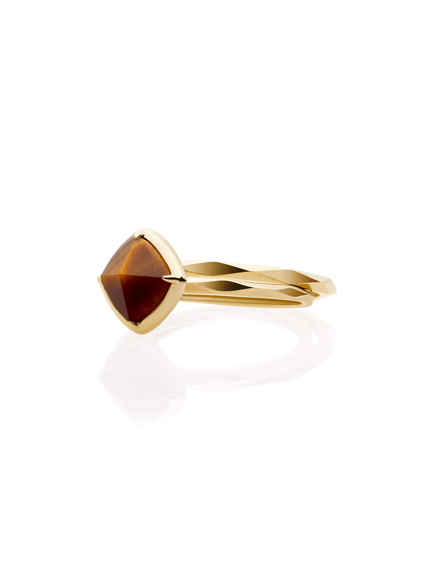 Tiger Eye Edge Ringen Stack 
