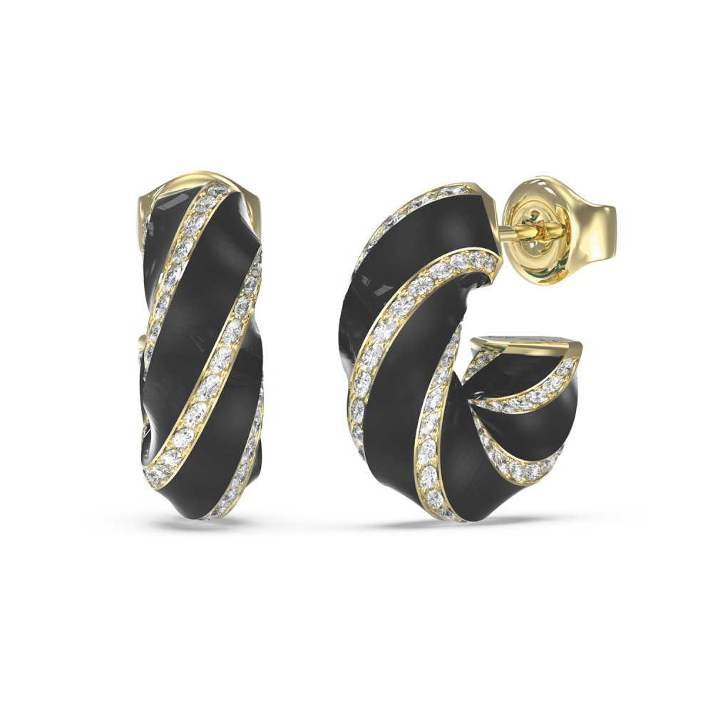 Le Mirage Gold and Black Earrings