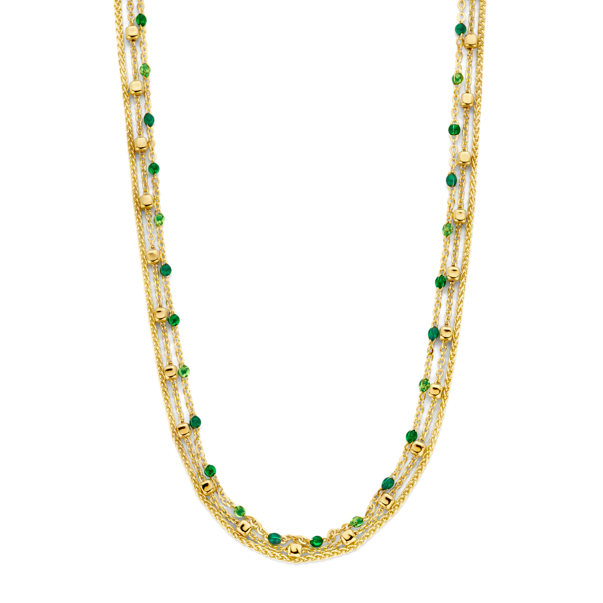 Deze Naiomy Verguld Zilveren Halsketting (modelnummer N4M59) is een prachtige, goudkleurige ketting gemaakt van 925 sterling zilver en volledig nikkelvrij. Met een lengte van 450mm is hij ideaal voor zowel dagelijkse als feestelijke gelegenheden. Draag hem solo voor een verfijnde look of combineer met andere kettingen voor een trendy laagjesstijl.