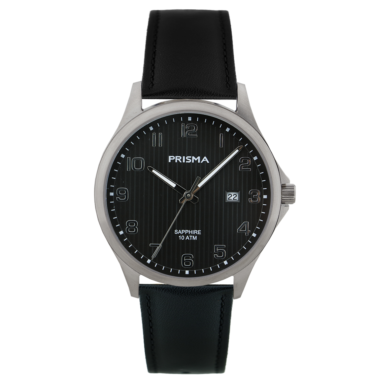 Prisma horloge P1407 heren titanium saffierglas 10 ATM grijzekleur met zwarte wijzerplaat

Algemeen
Geslacht: heren
Model: P.1407

Voordelen
- band echtlederen zwarte band
- wijzerplaat zwart met cijfers zilverkleurig
- glas is zeer krasvast
- lichtgewicht materiaal met extra draagcomfort
- waterdicht 10 meter
- quartz
- maat kast 40 mm (breedte) 8,6 mm (dikte)

