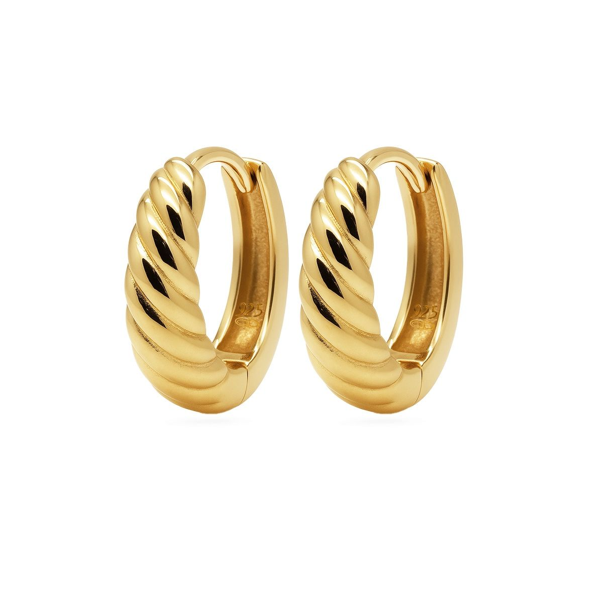 De RMA Hinged Hoops ARIA Twisted 10MM Goldplated, modelnummer KAR-H708GP, zijn elegante creolen. Ze zijn verguld en hebben ze een gedraaide textuur voor een stijlvolle uitstraling. Ideaal om dagelijks te dragen of bij speciale gelegenheden voor een verfijnde touch aan je look. Combineer met andere gouden accessoires voor een samenhangende stijl.