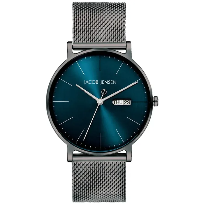 Jacob Jensen horloge met stalen band, Tmeless Nordic tit/saff.