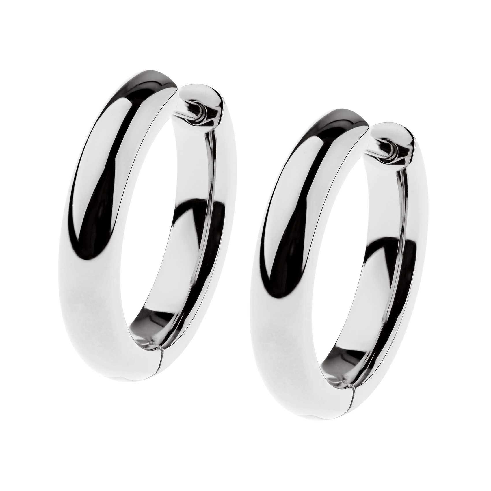 diese polierten Edelstahl Creolen sind elegante Schmuckst&uuml;cke, die jedem Outfit Glanz verleihen. Ideal f&uuml;r besondere Anl&auml;sse oder um einem allt&auml;glichen Look Raffinesse zu verleihen. Tragen Sie sie mit hochgestecktem Haar oder einem schicken Kleid, um ihren Glanz zur Geltung zu bringen. Ein unverzichtbares Accessoire f&uuml;r jeden Schmuckliebhaber.

Erh&auml;ltlich in Ihrer Kategorie.