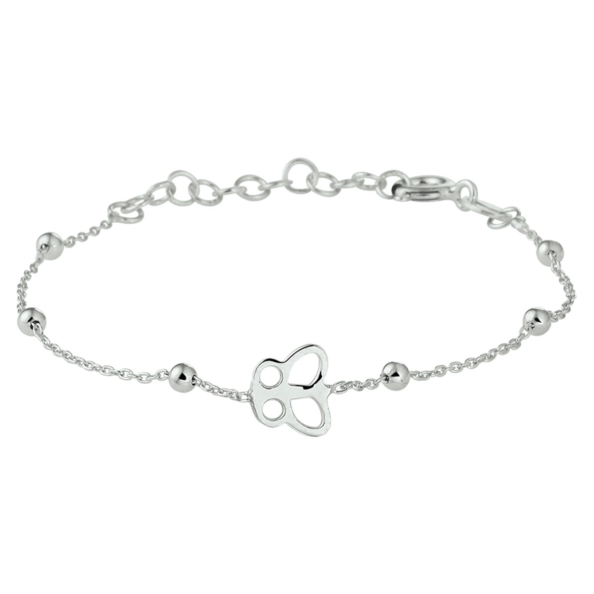 Zilveren kinder armband met vlinder