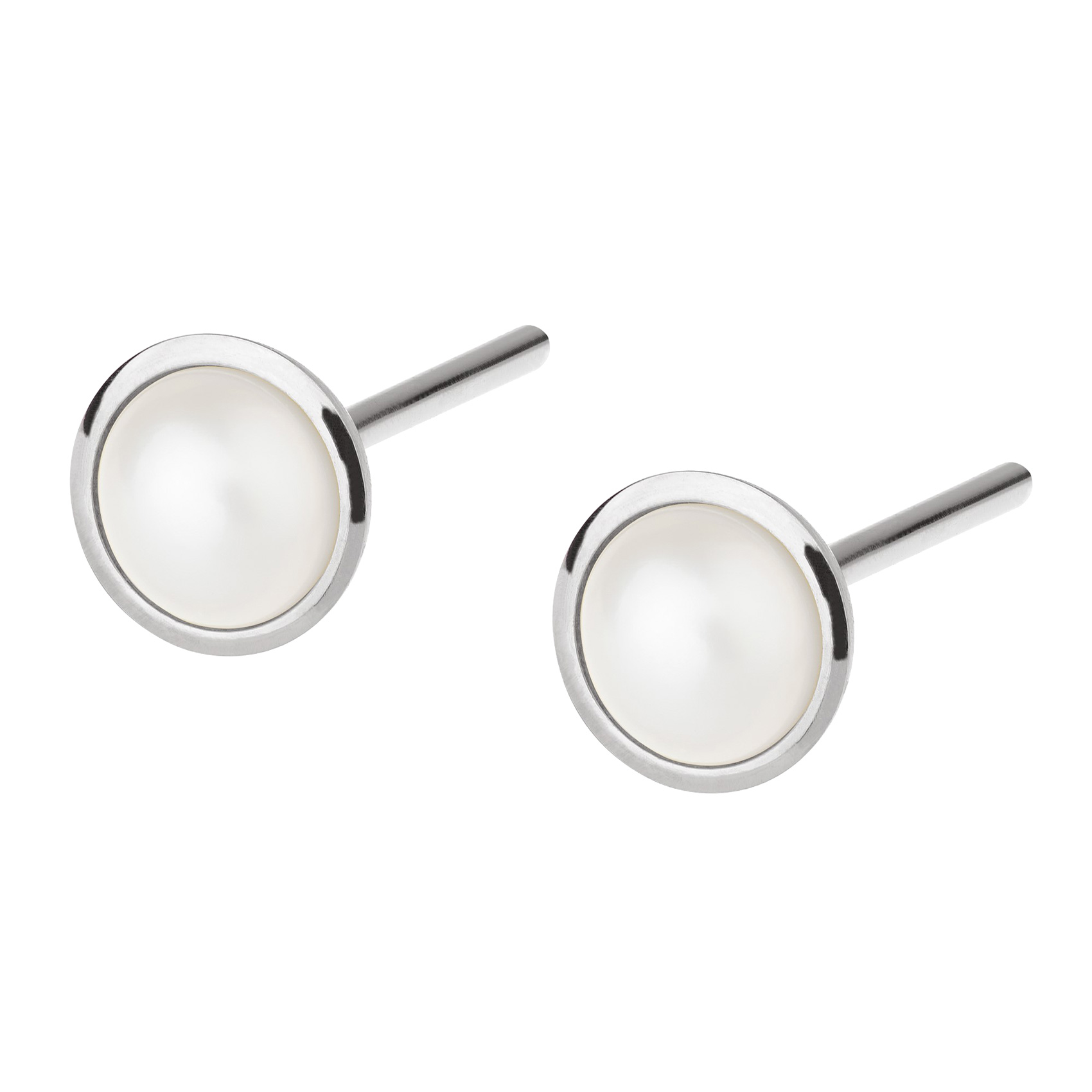 Diese atemberaubenden S&uuml;&szlig;wasserperl -Ohrstecker, vereinen Eleganz und Stil. Gefasst in Edelstahl strahlen sie mit zeitlosem Design. Perfekt f&uuml;r formelle Anl&auml;sse oder einen Hauch von Raffinesse im Alltag. Tragen Sie sie mit hochgestecktem Haar oder kurzen Frisuren, um ihre Sch&ouml;nheit optimal zur Geltung zu bringen. Ein Muss f&uuml;r jede Schmuckkollektion.