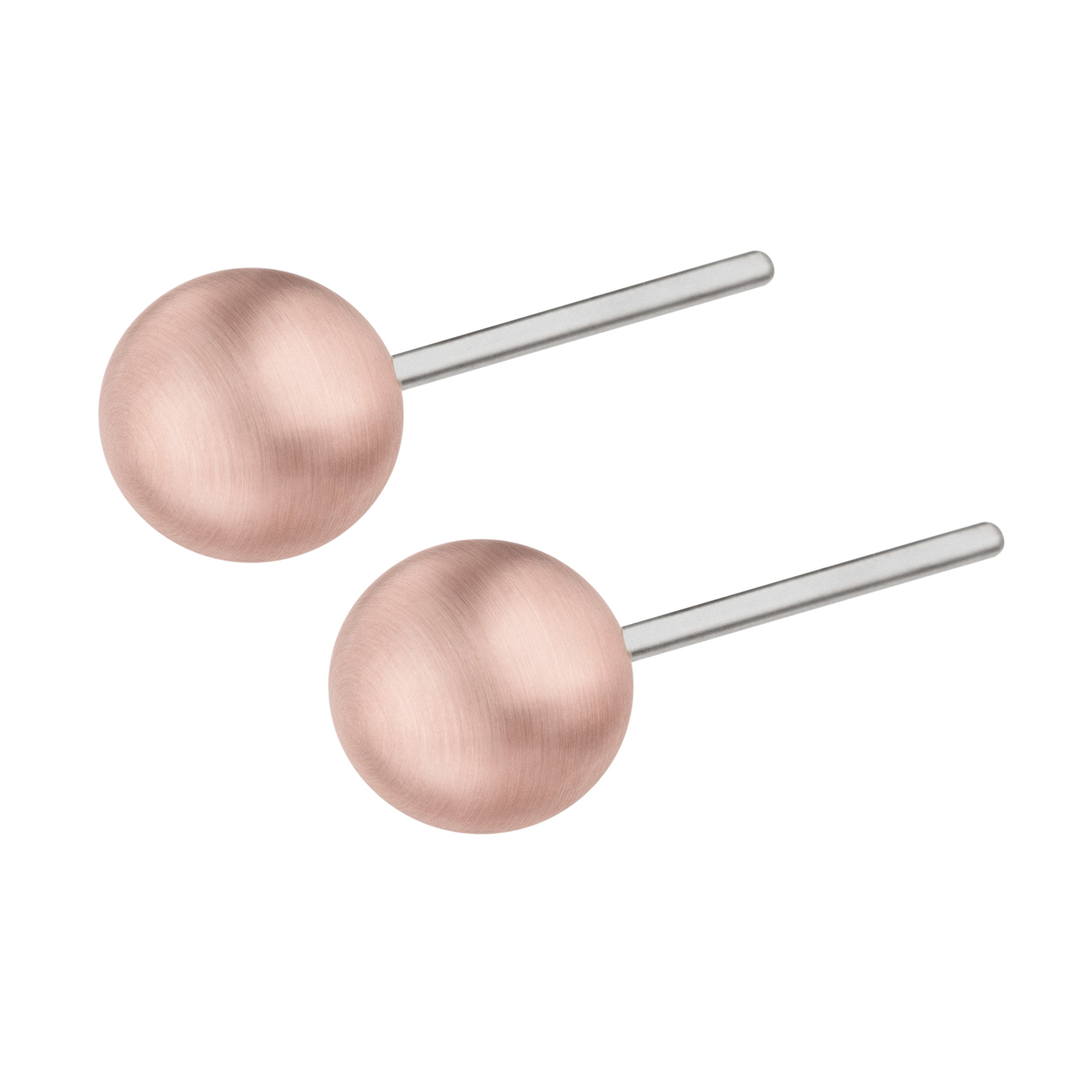 Diese zeitlosen, rose vergoldeten Edelstahl Ohrstecker mit einer gr&ouml;&szlig;e von 6 mm, passen perfekt zu formellen und informellen Anl&auml;ssen. Tragen Sie sie am besten zu einem schlichten Outfit, um ihren Glanz zu betonen, oder kombinieren Sie sie mit anderen dezenten Schmuckst&uuml;cken f&uuml;r einen eleganten, abgestimmten Look.