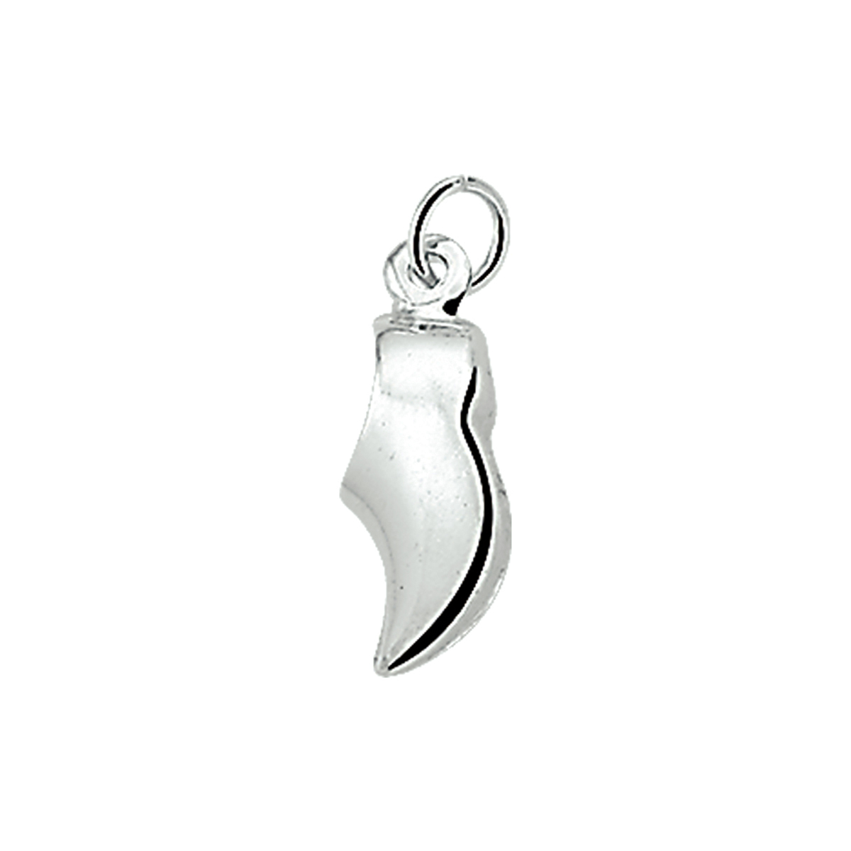 925 zilveren hanger uitgevoerd in de vorm van een klomp. De hanger heeft een totale hoogte van 17mm.