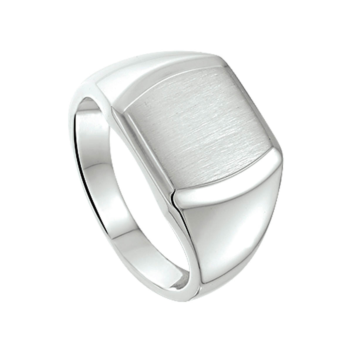zilveren herenring, tonneau mass mt58