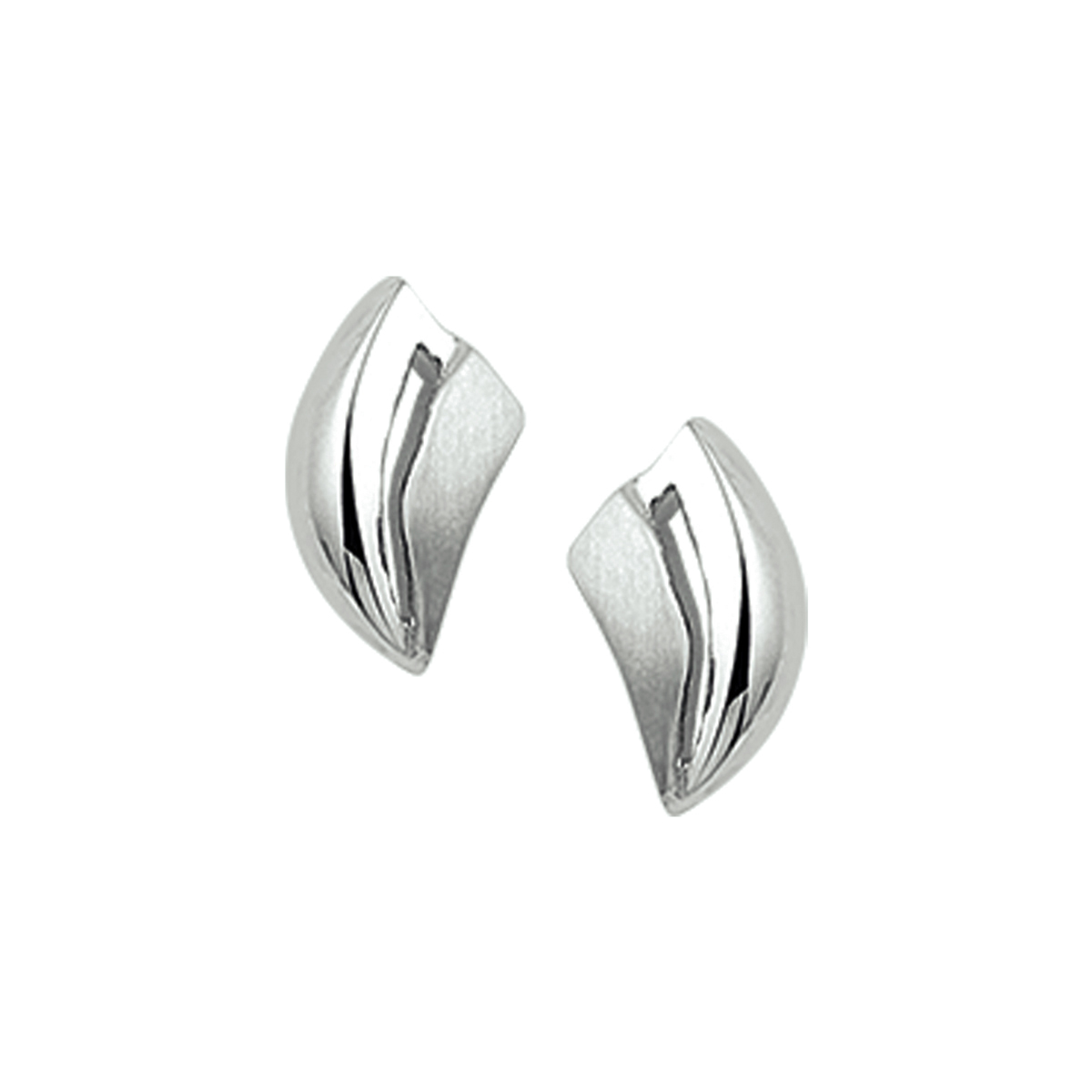 Gerhodineerd zilveren oorknoppen met een poli/matte afwerking. De oorknoppen hebben een afmeting van 8x6mm.