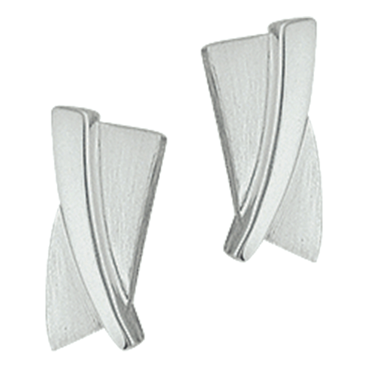 Gerhodineerd 925 zilveren oorknoppen met een poli/matte afwerking. De oorknoppen hebben een afmeting van 12x5.5mm.
