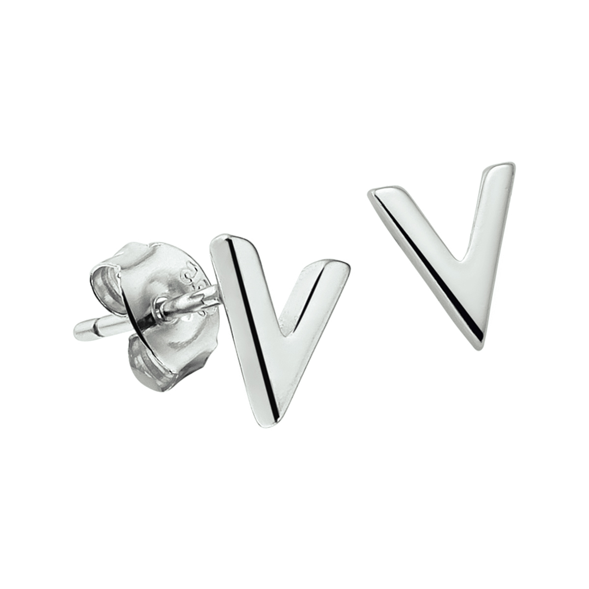 Gerhodineerd zilveren oorknoppen.