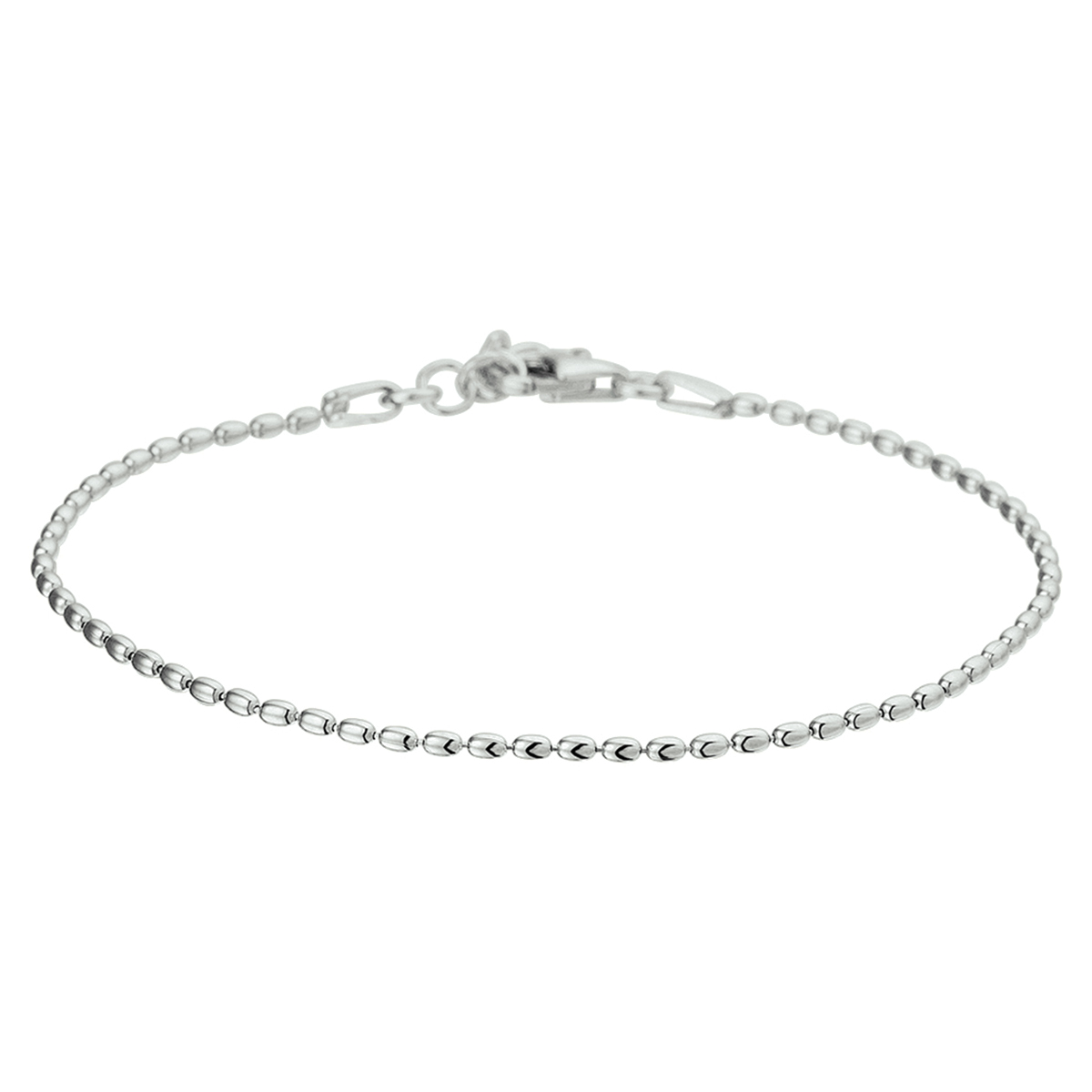 Gerhodineerd zilveren 1.5mm bolletjes armband met een lengte van 17cm met een extensie van 2cm. De armband is uitgevoerd met een stevige karabijn sluiting en is te combineren met bijpassende sieraden uit onze collectie.