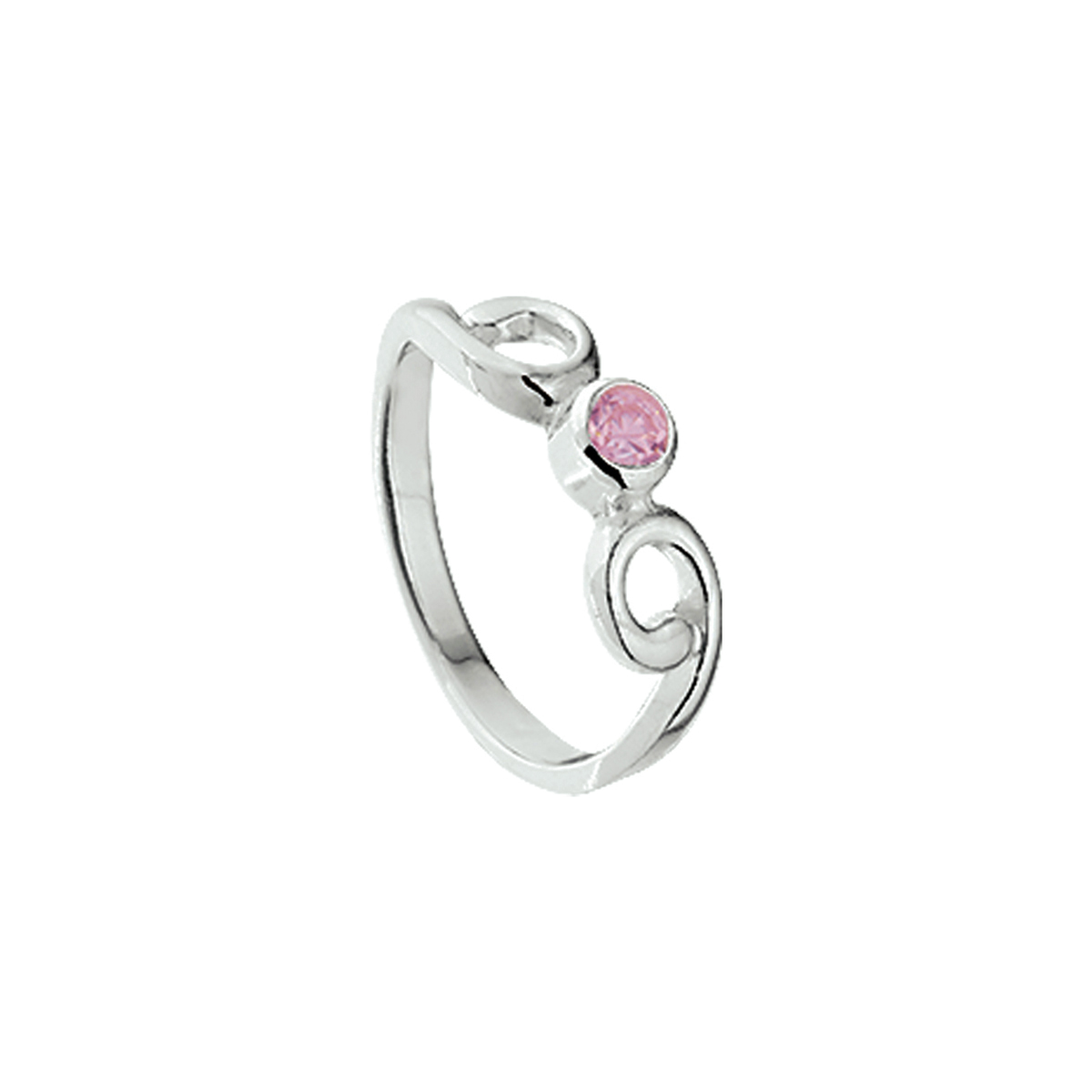 ring roze zirkonia zilver gerhodineerd
