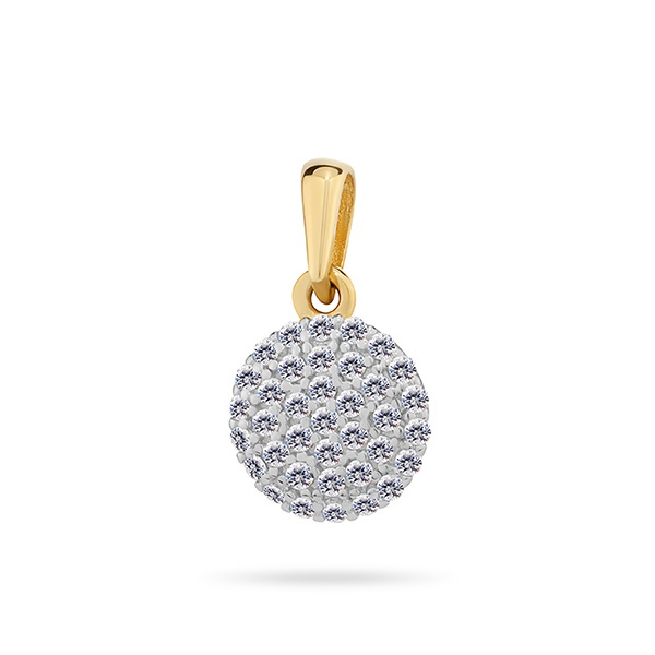 Hanger in geel goud 18 k met zirconia 